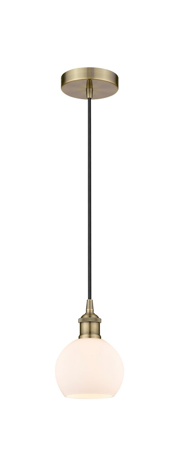 Innovations 616-1P-AB-G121-6 One Light Mini Pendant, Antique Brass