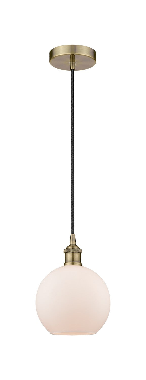 Innovations 616-1P-AB-G121-8 One Light Mini Pendant, Antique Brass