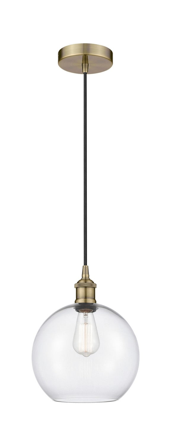 Innovations 616-1P-AB-G122-10 One Light Mini Pendant, Antique Brass