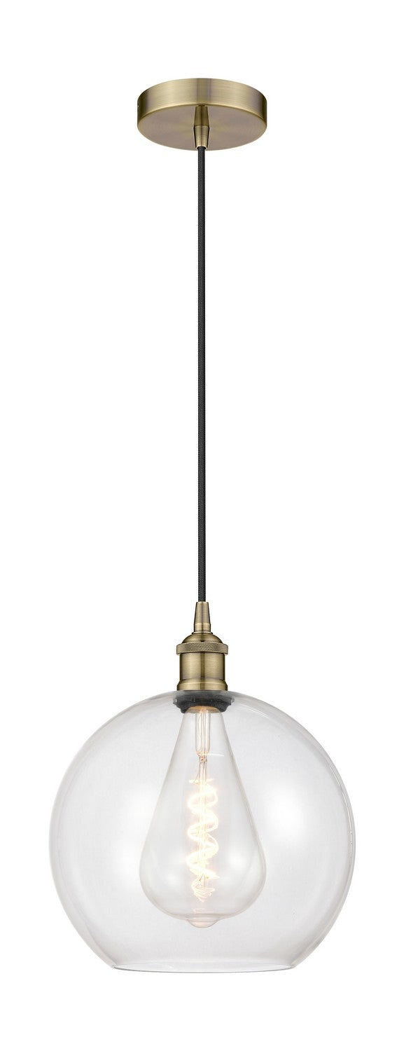 Innovations 616-1P-AB-G122-12 One Light Mini Pendant, Antique Brass