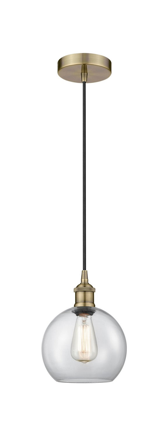 Innovations 616-1P-AB-G122-8 One Light Mini Pendant, Antique Brass