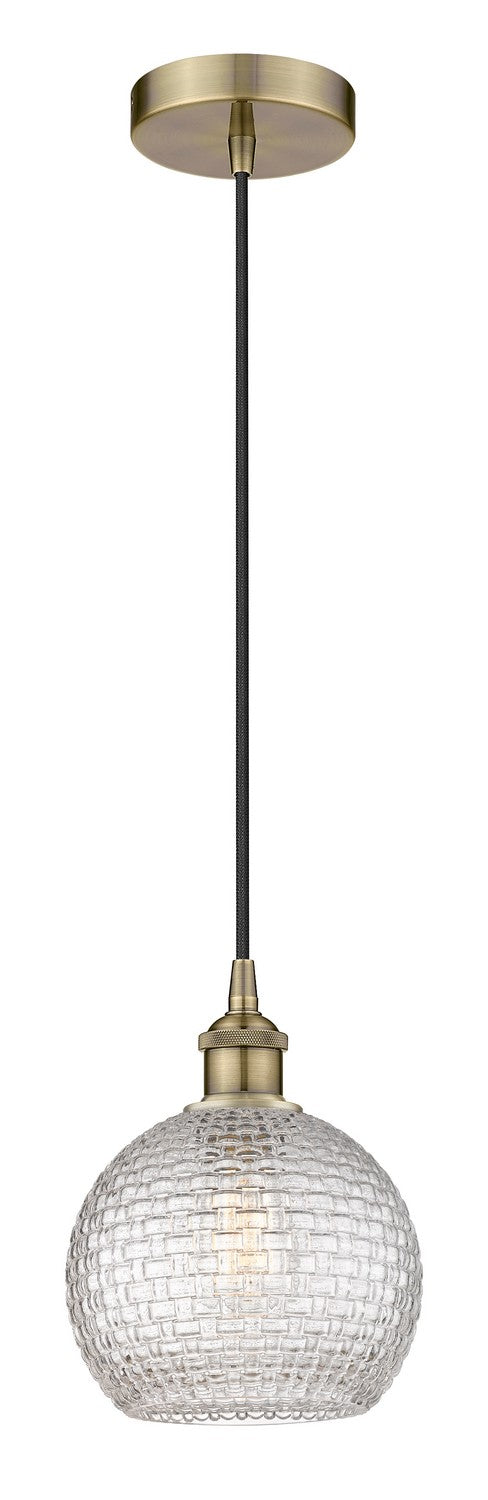 Innovations 616-1P-AB-G122C-8CL One Light Mini Pendant, Antique Brass
