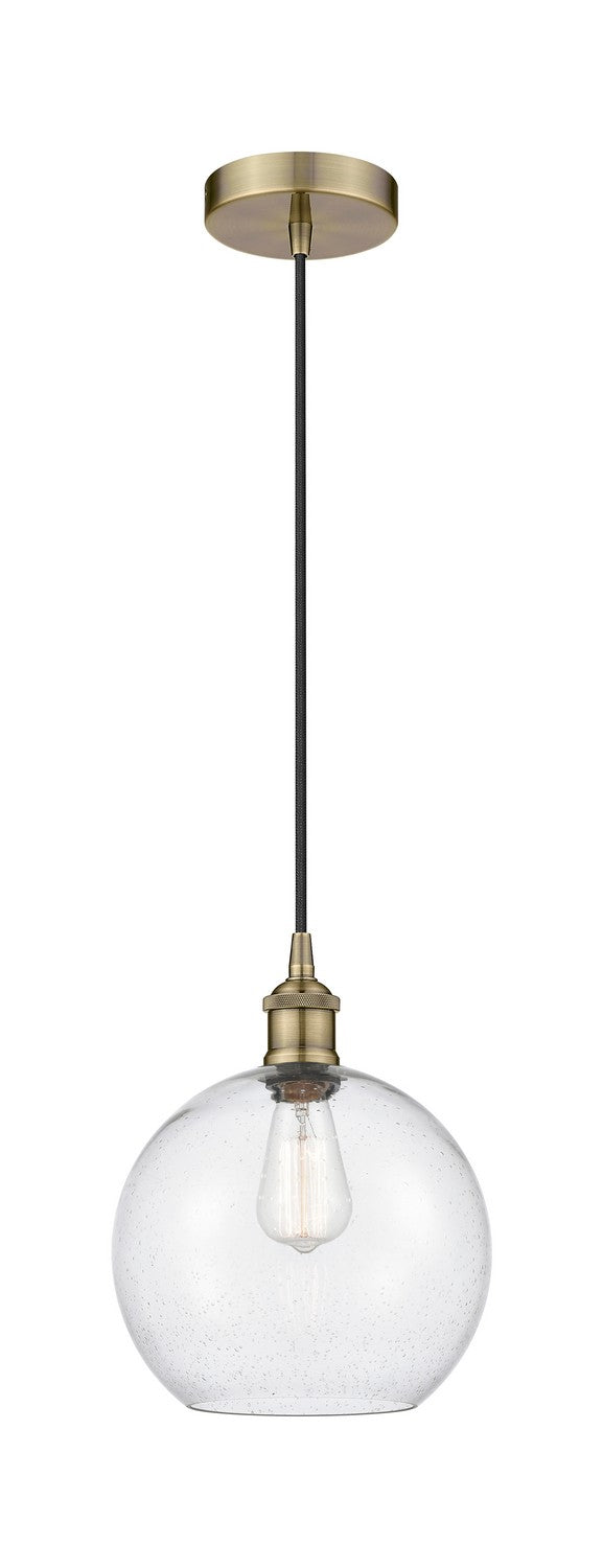 Innovations 616-1P-AB-G124-10 One Light Mini Pendant, Antique Brass