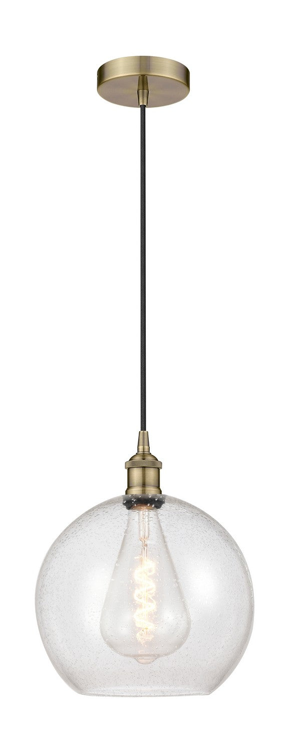 Innovations 616-1P-AB-G124-12 One Light Mini Pendant, Antique Brass