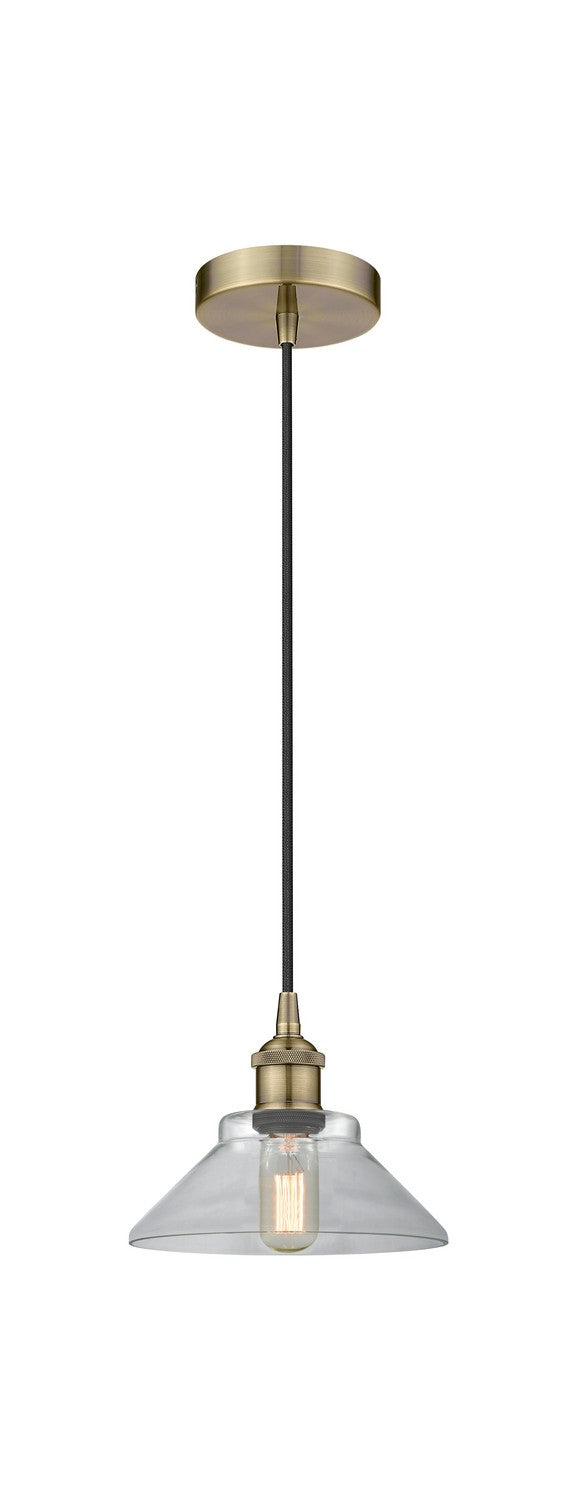 Innovations 616-1P-AB-G132 One Light Mini Pendant, Antique Brass