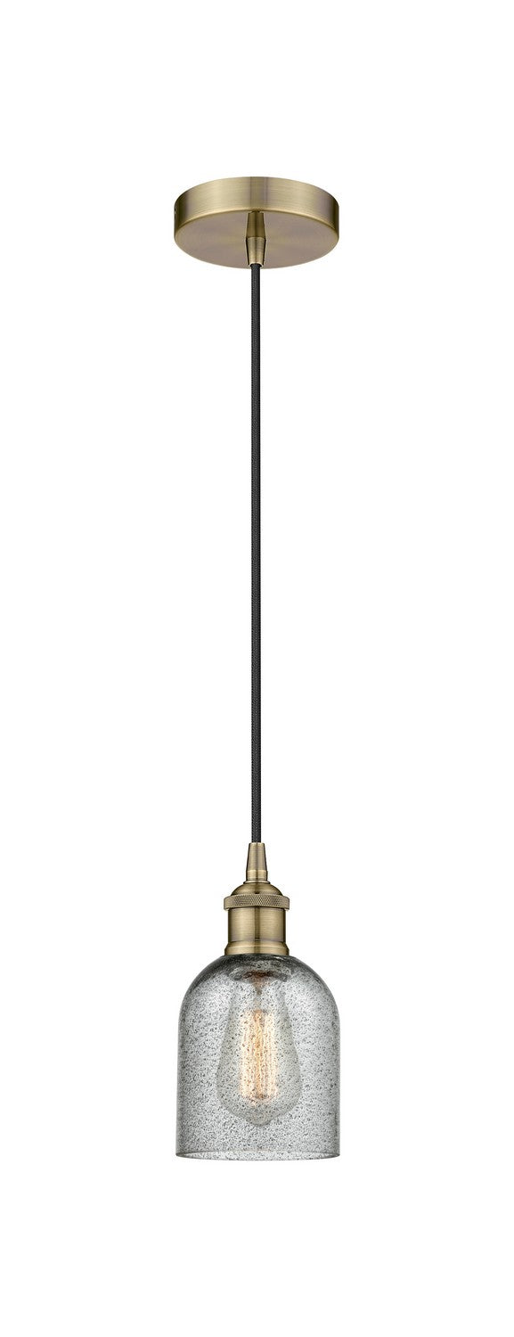 Innovations 616-1P-AB-G257 One Light Mini Pendant, Antique Brass