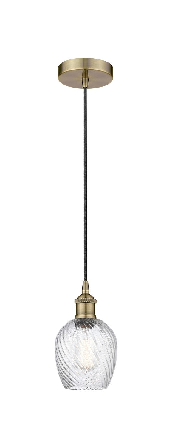 Innovations 616-1P-AB-G292 One Light Mini Pendant, Antique Brass