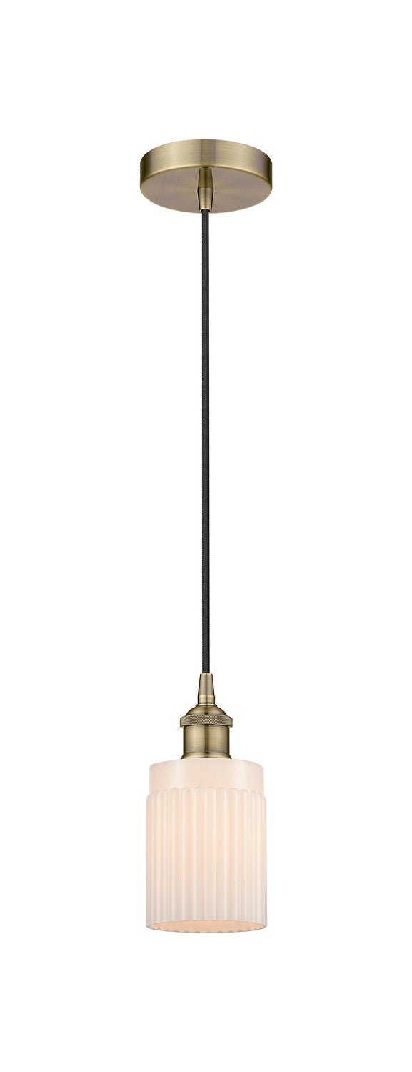 Innovations 616-1P-AB-G341 One Light Mini Pendant, Antique Brass