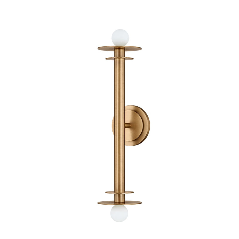 Troy Lighting B1221-PBR Two Light Wall Sconce, Patina Brass