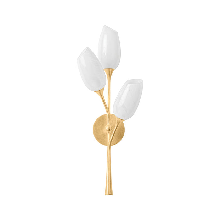 Troy Lighting B2125-VGL Three Light Wall Sconce, Vintage Gold Leaf