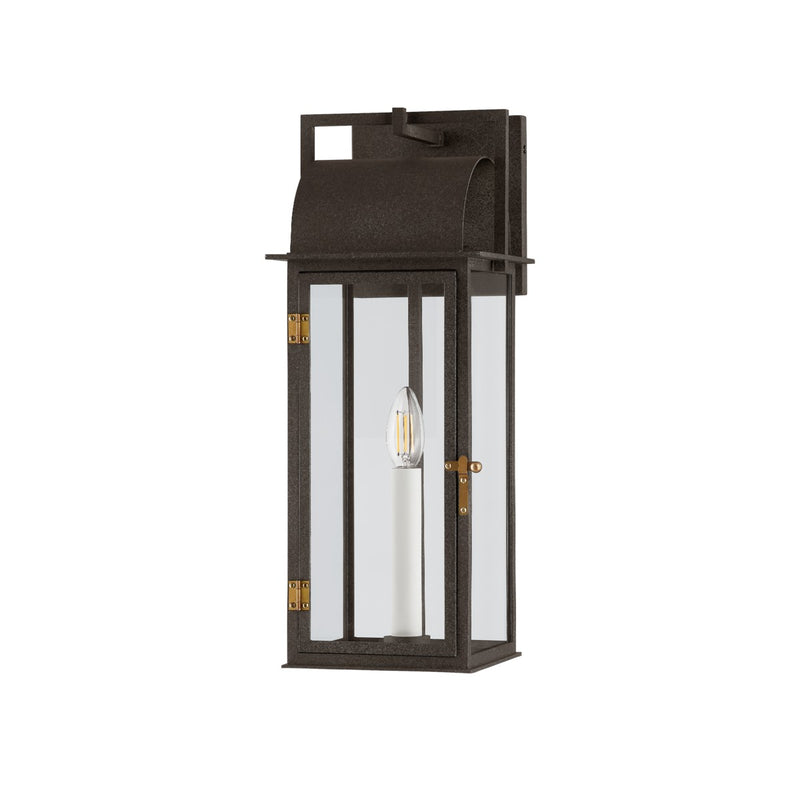 Troy Lighting B2219-FRN/PBR One Light Outdoor Wall Sconce, French Iron/Patina Brass