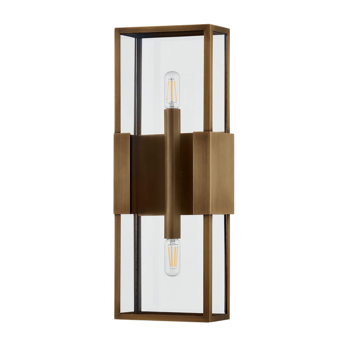 Troy Lighting B2918-PBR Two Light Outdoor Wall Sconce, Patina Brass