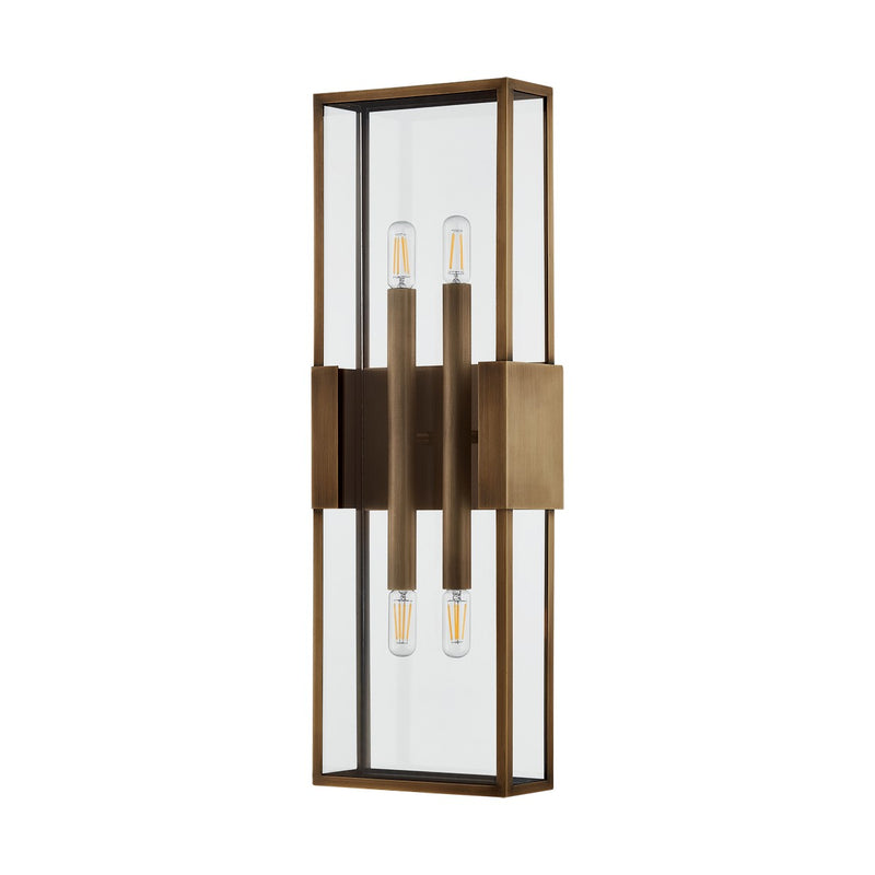 Troy Lighting B2924-PBR Four Light Outdoor Wall Sconce, Patina Brass