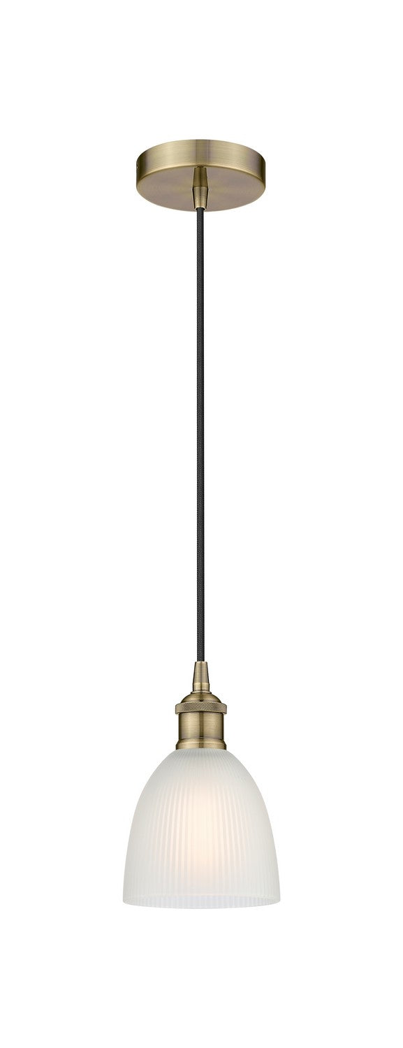 Innovations 616-1P-AB-G381 One Light Mini Pendant, Antique Brass