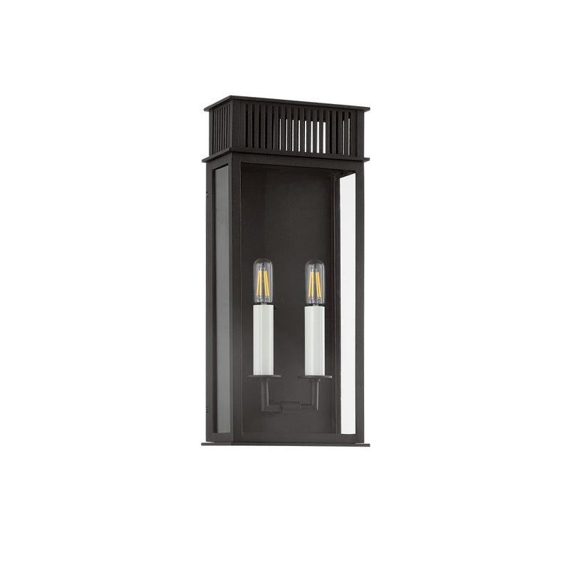 Troy Lighting B6018-TBK Two Light Outdoor Wall Sconce, Textured Black