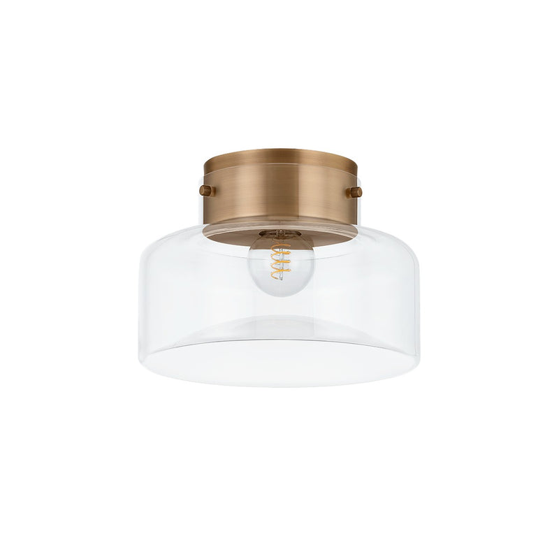 Troy Lighting C2113-PBR One Light Flush Mount, Patina Brass