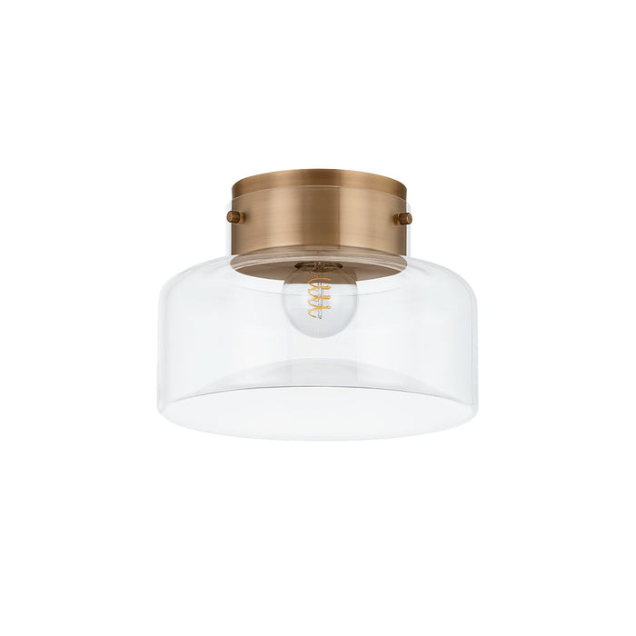 Troy Lighting C2113-PBR One Light Flush Mount, Patina Brass