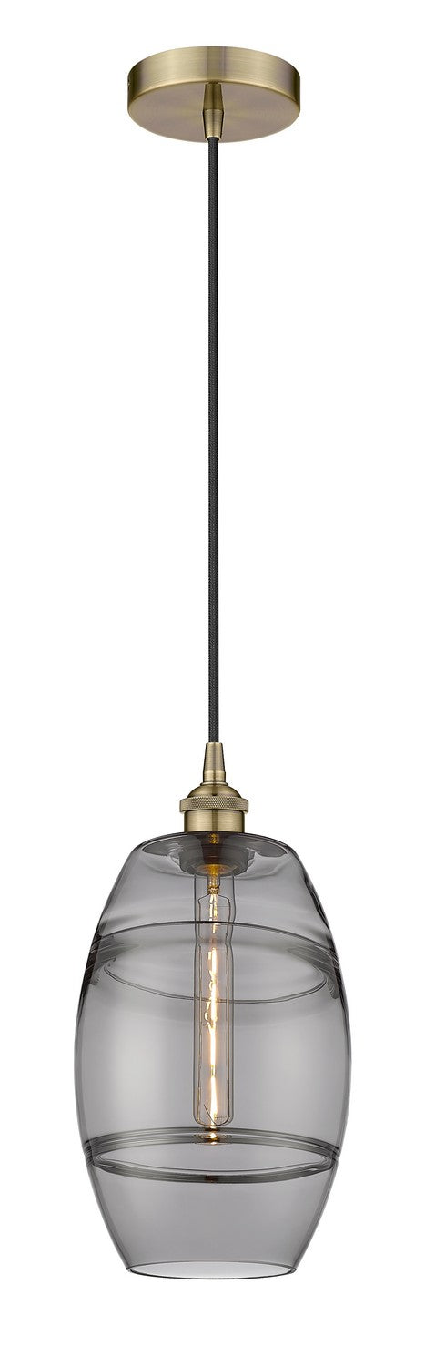 Innovations 616-1P-AB-G557-8SM One Light Mini Pendant, Antique Brass