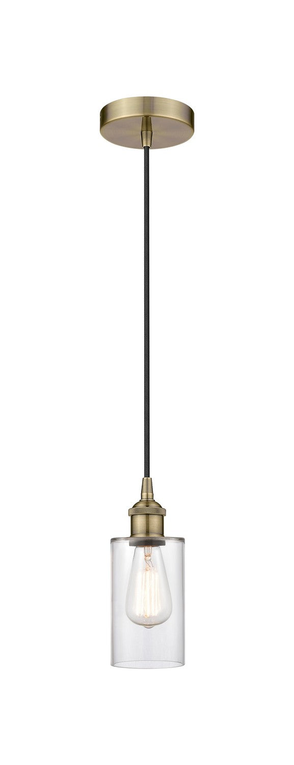 Innovations 616-1P-AB-G802 One Light Mini Pendant, Antique Brass