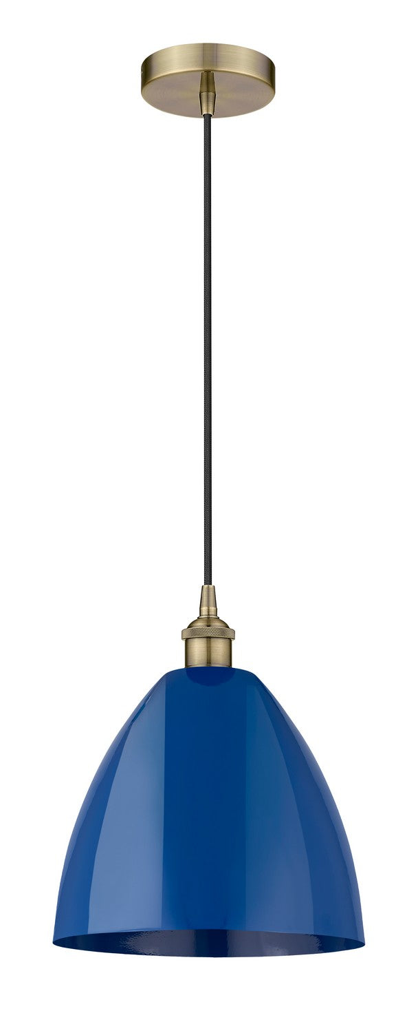 Innovations 616-1P-AB-MBD-12-BL One Light Mini Pendant, Antique Brass