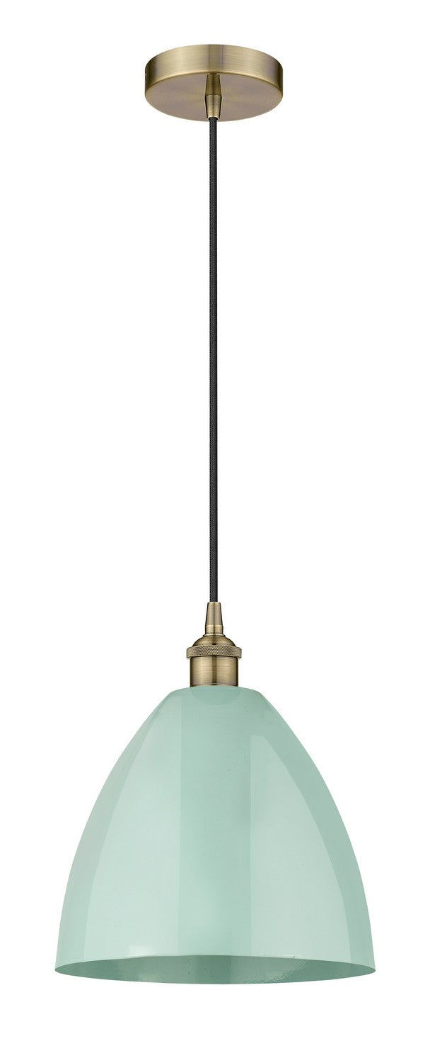 Innovations 616-1P-AB-MBD-12-SF One Light Mini Pendant, Antique Brass