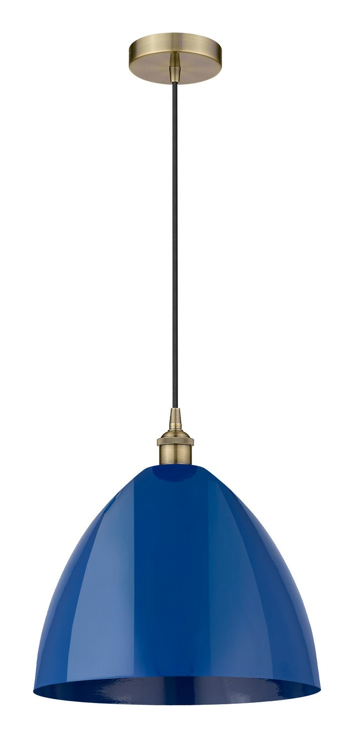 Innovations 616-1P-AB-MBD-16-BL One Light Mini Pendant, Antique Brass