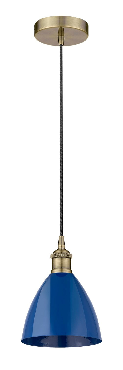 Innovations 616-1P-AB-MBD-75-BL One Light Mini Pendant, Antique Brass