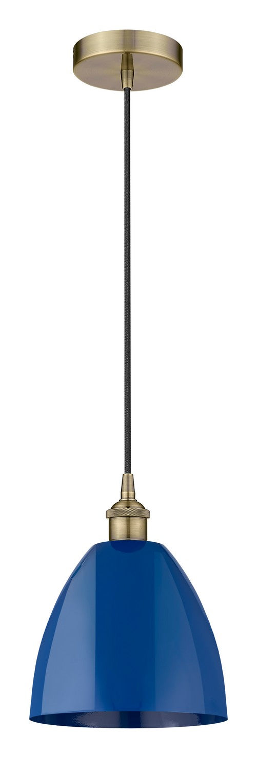Innovations 616-1P-AB-MBD-9-BL One Light Mini Pendant, Antique Brass