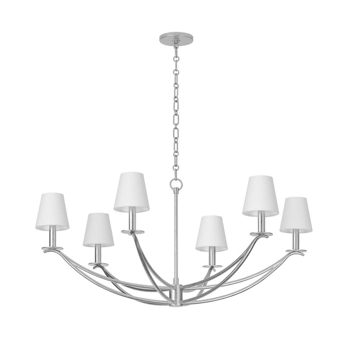 Troy Lighting F1341-VGL Six Light Chandelier, Vintage Gold Leaf