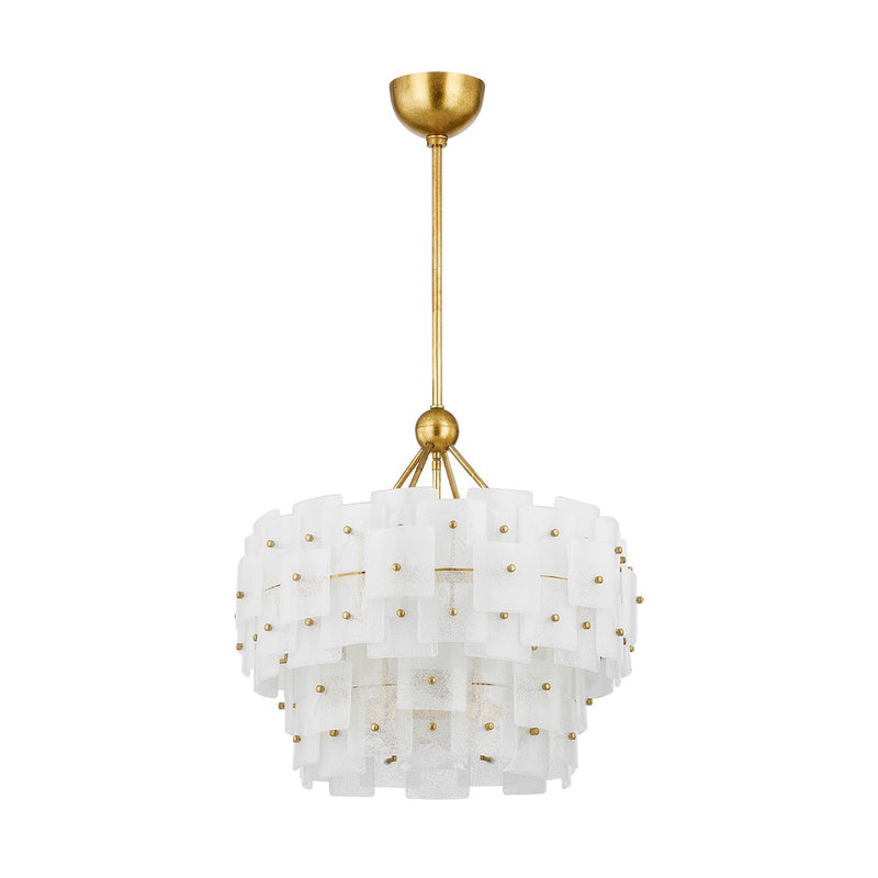 Troy Lighting F2124-VGL Six Light Chandelier, Vintage Gold Leaf
