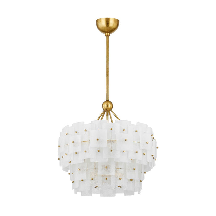 Troy Lighting F2124-VGL Six Light Chandelier, Vintage Gold Leaf