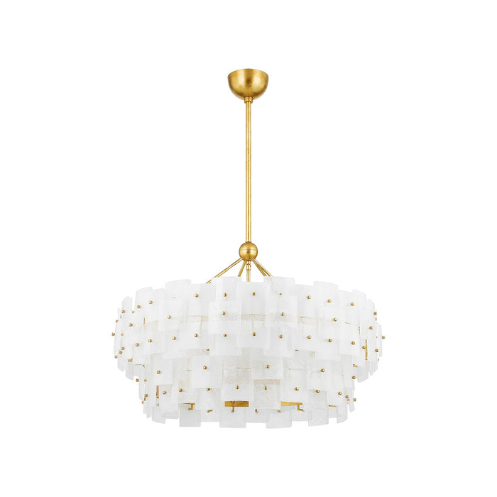 Troy Lighting F2136-VGL Eight Light Chandelier, Vintage Gold Leaf