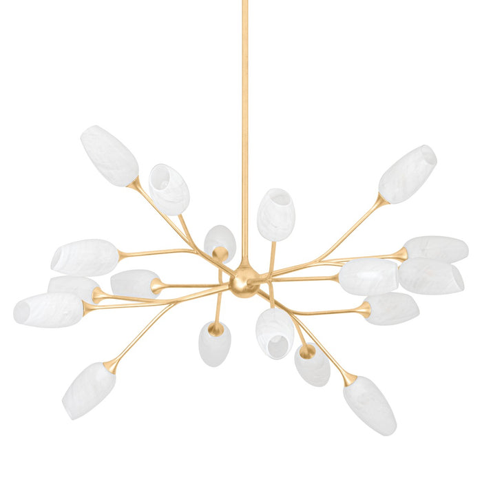 Troy Lighting F2144-VGL 18 Light Chandelier, Vintage Gold Leaf