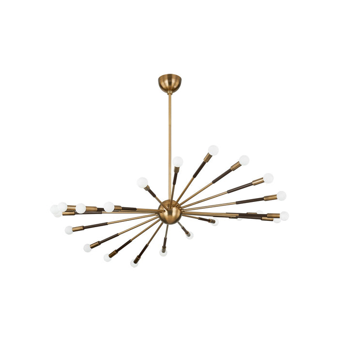 Troy Lighting F3051-PBR/BRZ 22 Light Chandelier, Patina Brass/Bronze