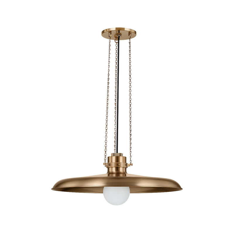 Troy Lighting F3224-PBR One Light Pendant, Patina Brass
