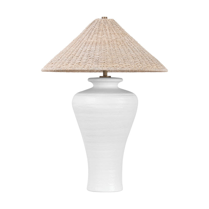 Troy Lighting PTL1029-PBR/CLW Two Light Table Lamp, Patina Brass/Ceramic Loft White