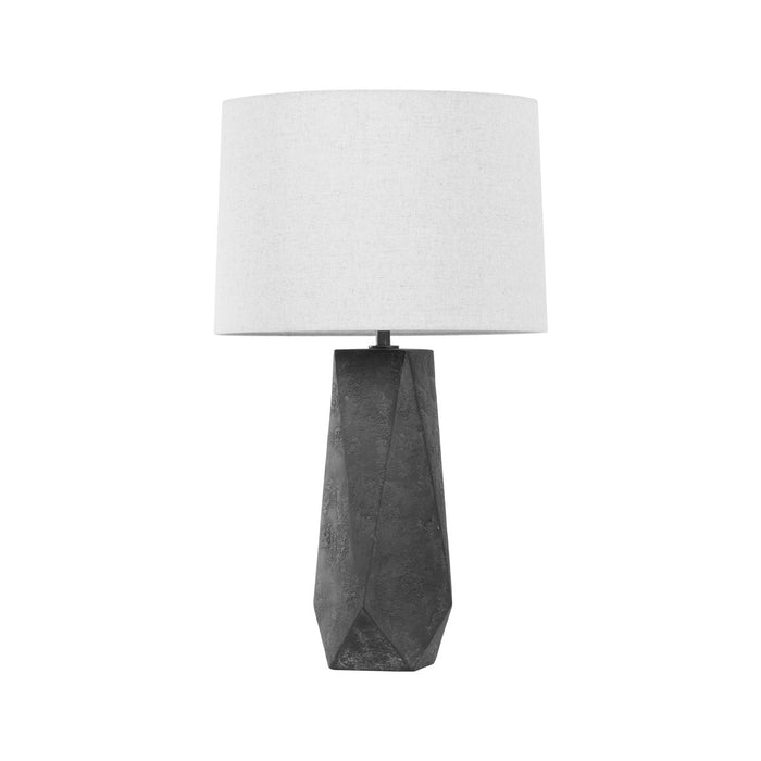 Troy Lighting PTL1129-PBR/CHB One Light Table Lamp, Patina Brass/Ceramic Ash Black