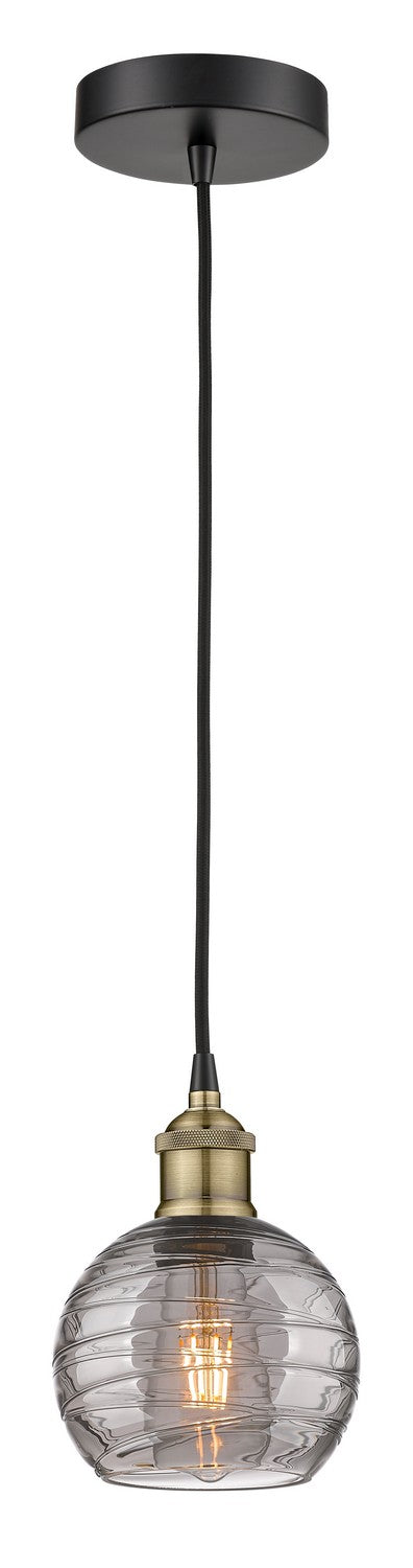 Innovations 616-1P-BAB-G1213-6SM One Light Mini Pendant, Black Antique Brass
