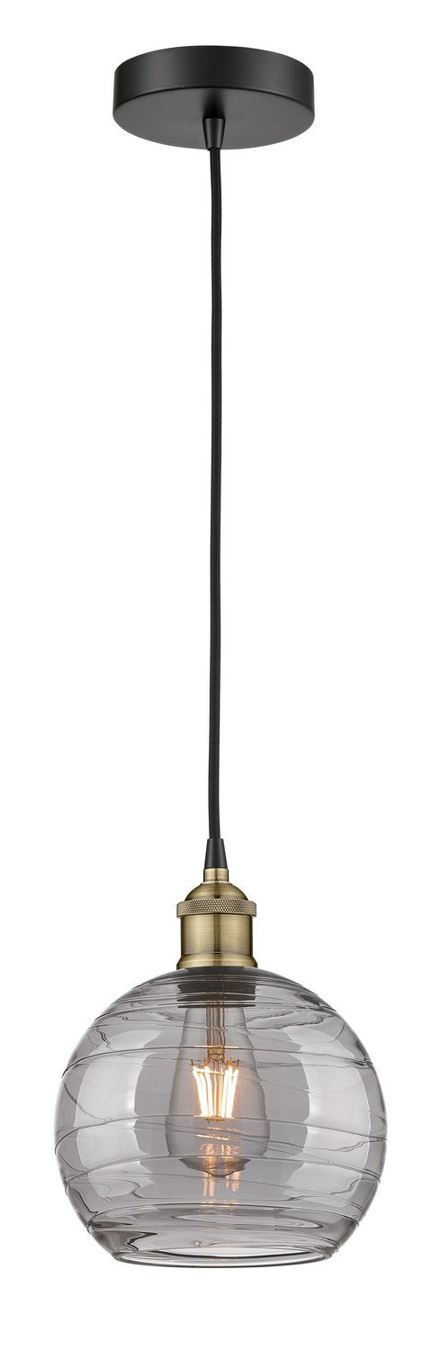 Innovations 616-1P-BAB-G1213-8SM One Light Mini Pendant, Black Antique Brass