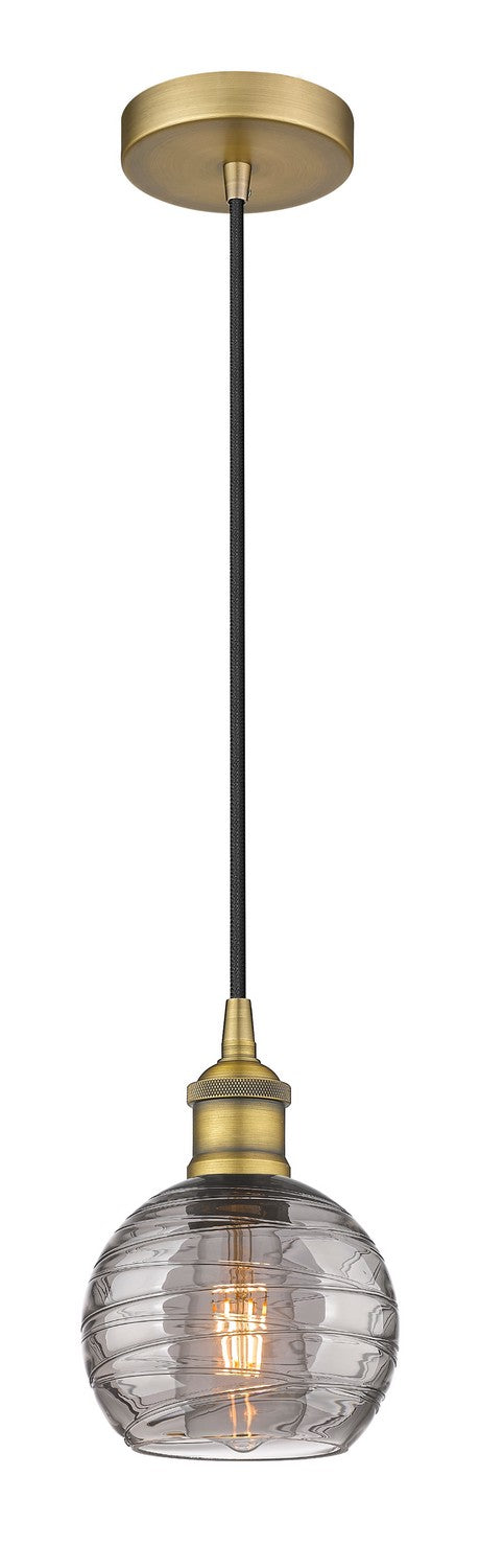 Innovations 616-1P-BB-G1213-6SM One Light Mini Pendant, Brushed Brass