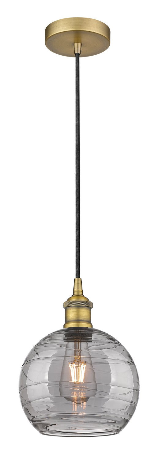 Innovations 616-1P-BB-G1213-8SM One Light Mini Pendant, Brushed Brass