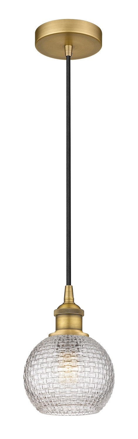 Innovations 616-1P-BB-G122C-6CL One Light Mini Pendant, Brushed Brass