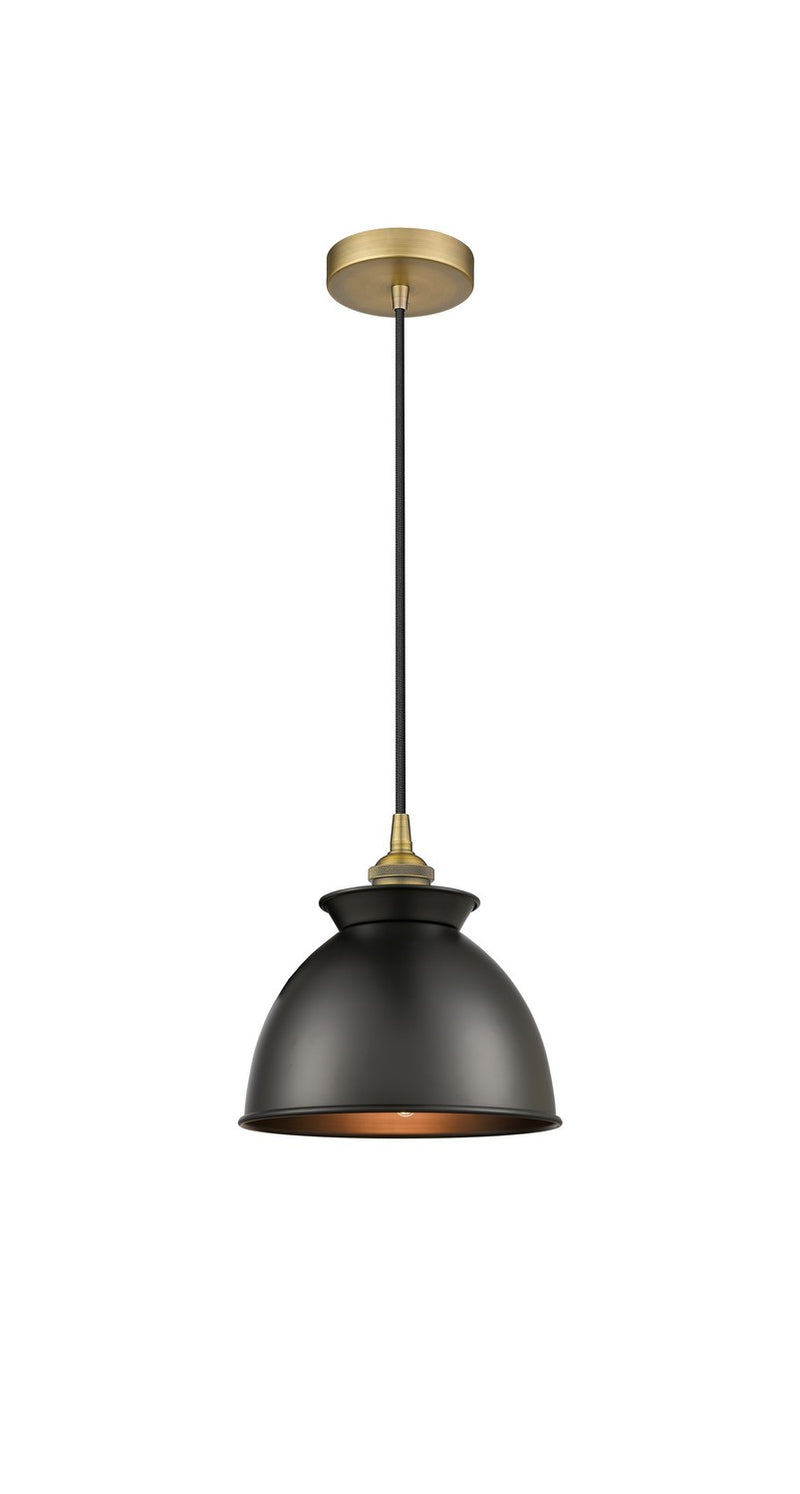 Innovations 616-1P-BB-M14-BK One Light Mini Pendant, Brushed Brass