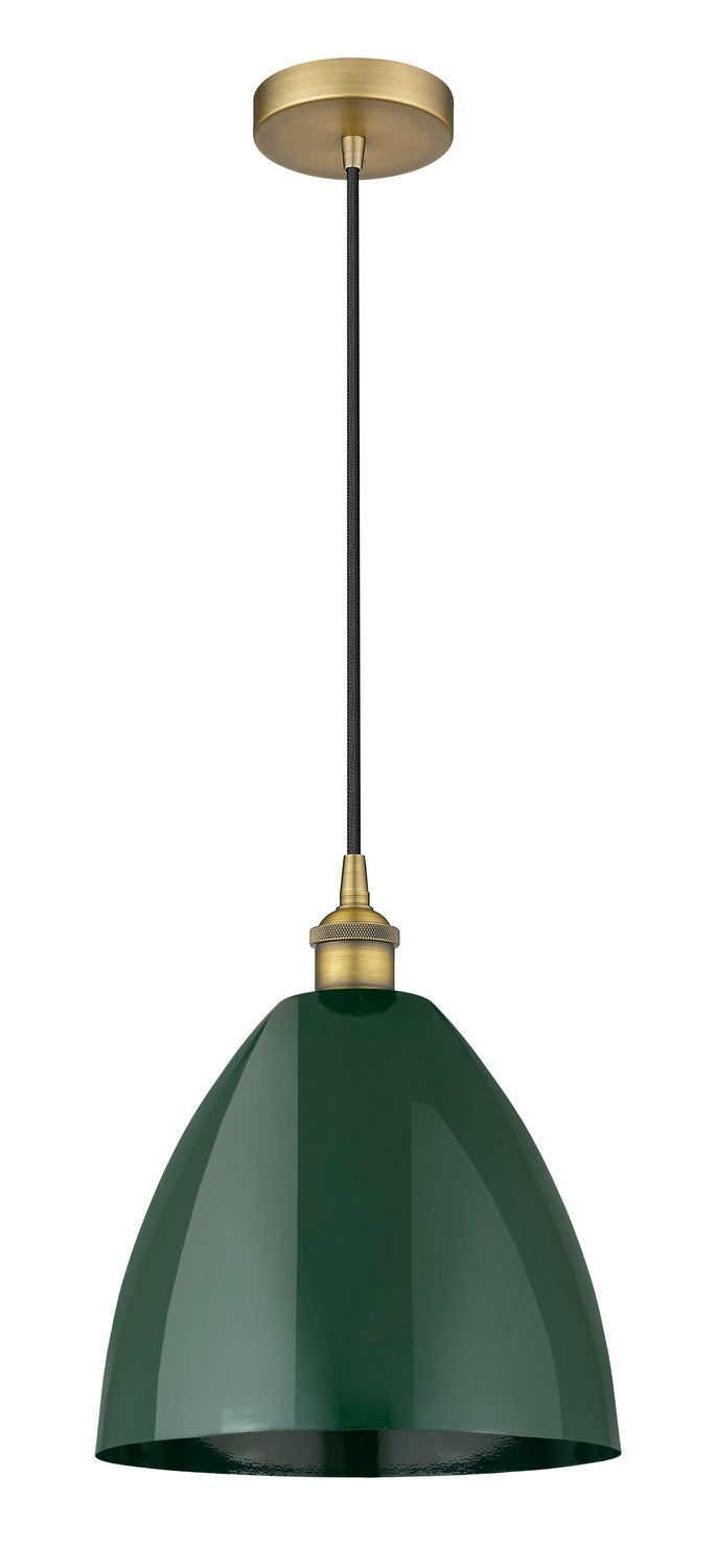 Innovations 616-1P-BB-MBD-12-GR One Light Mini Pendant, Brushed Brass