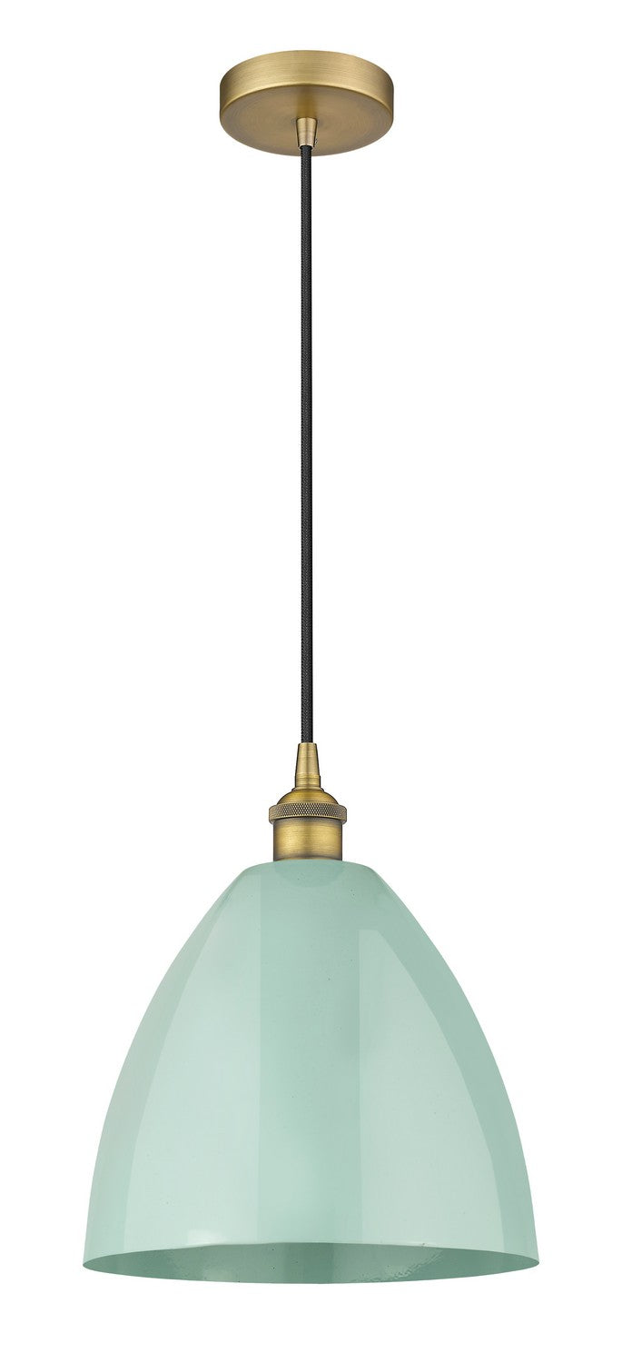 Innovations 616-1P-BB-MBD-12-SF One Light Mini Pendant, Brushed Brass