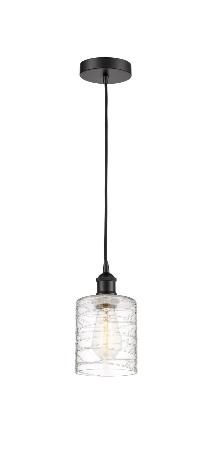 Innovations 616-1P-BK-G1113 One Light Mini Pendant, Matte Black