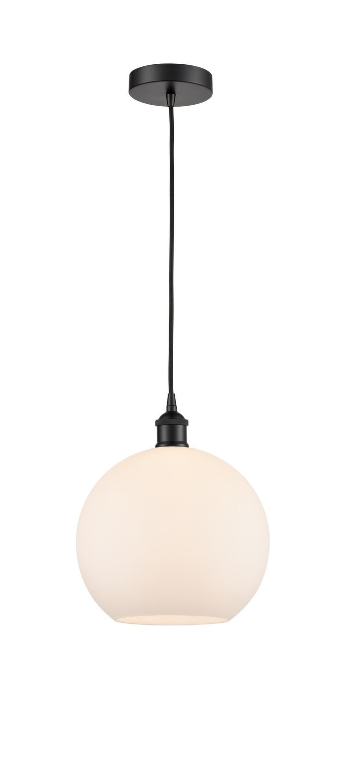 Innovations 616-1P-BK-G121-10 One Light Mini Pendant, Matte Black