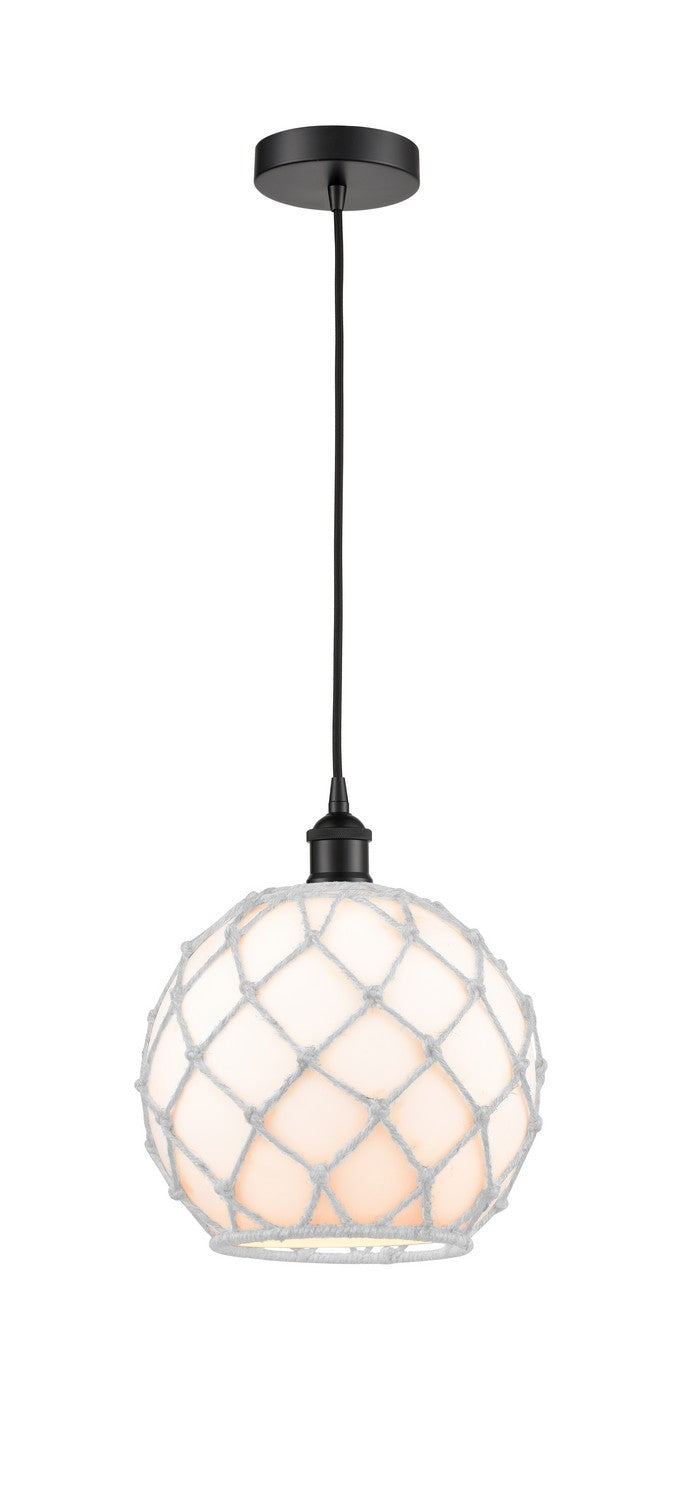 Innovations 616-1P-BK-G121-10RW One Light Mini Pendant, Matte Black