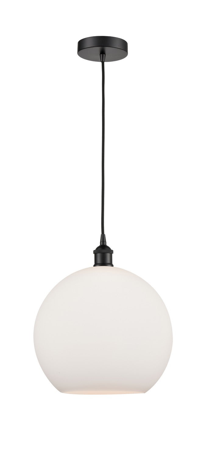 Innovations 616-1P-BK-G121-12 One Light Mini Pendant, Matte Black