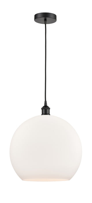 Innovations 616-1P-BK-G121-14 One Light Pendant, Matte Black